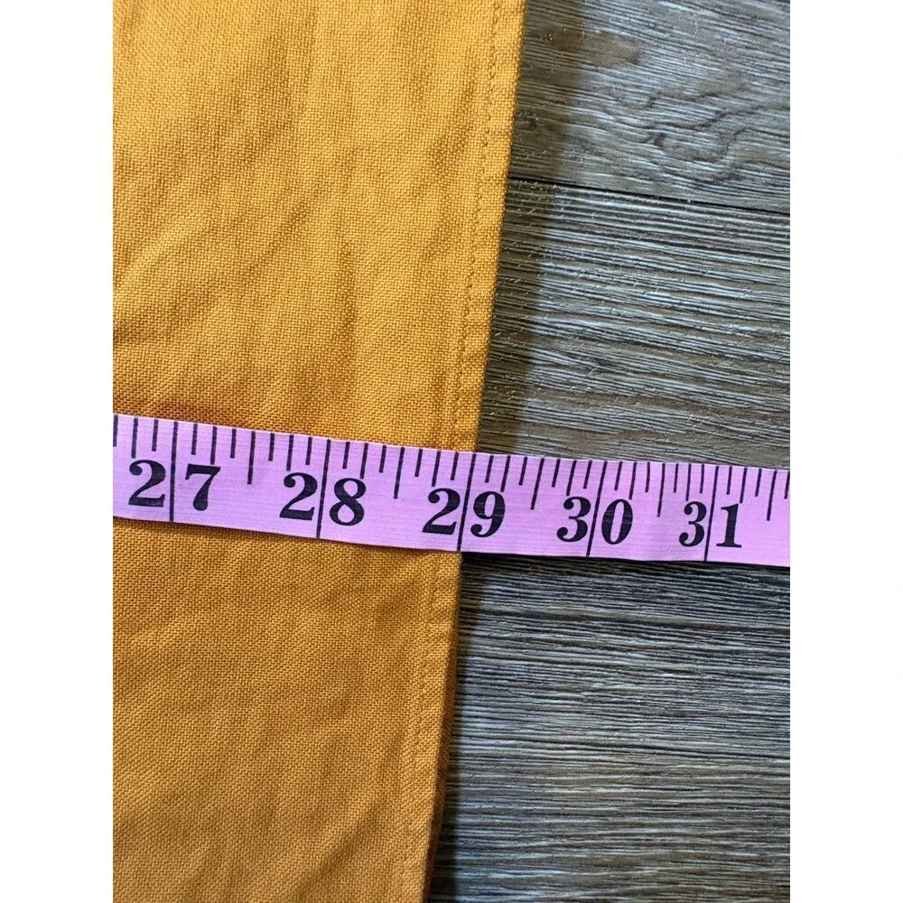 J Crew Shirt Mens L Orange Untucked Fit OCBD Oxford Preppy Luxury Casual